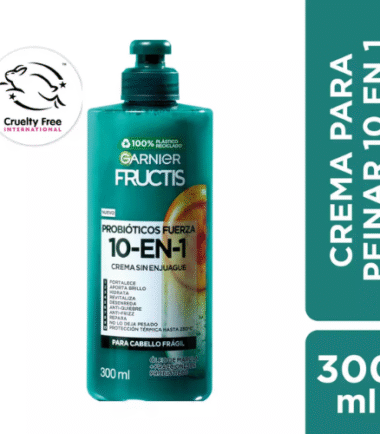 Crema De Peinar 10 En 1 Granier Fructis Probióticos Fuerza 300 ml