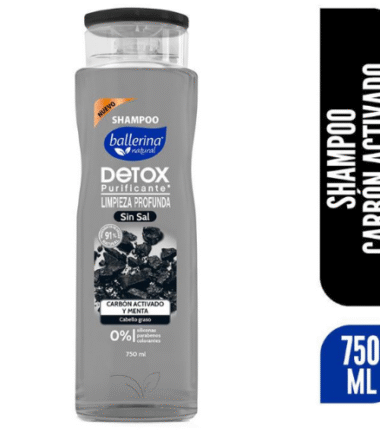 Shampoo Ballerina Carbón Activado Frasco 750 ml