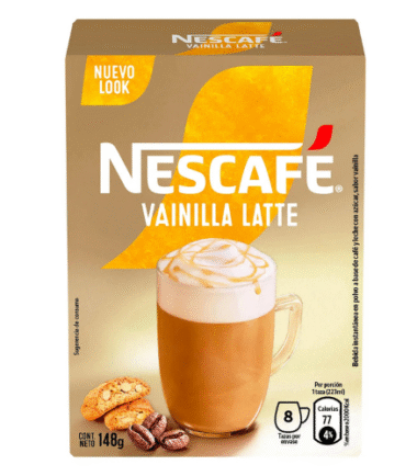 Nescafé 8 Sobres Vainilla Latte 148 g
